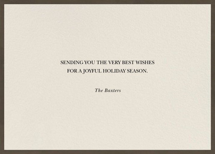 Howliday Best (Photo) - Christmas Card by Derek Blasberg - Back