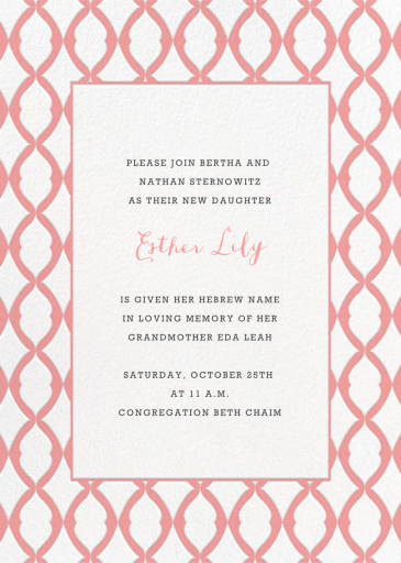 Lady Bexborough - Bris/Baby Naming Invitation by Paperless Post
