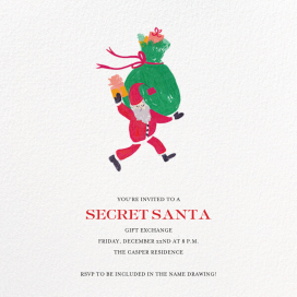 Santa Says Hello (Square) - Holiday Party Invitation by Mr. Boddington's Studio