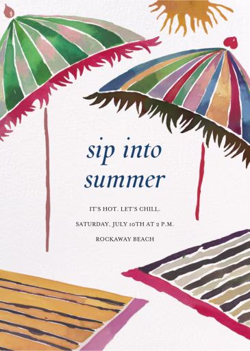 Under the Sun - Summer Party Invitation by Happy Menocal
