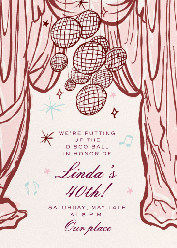 Seeing Disco - Birthday Invitation by Pulp Templates Co.