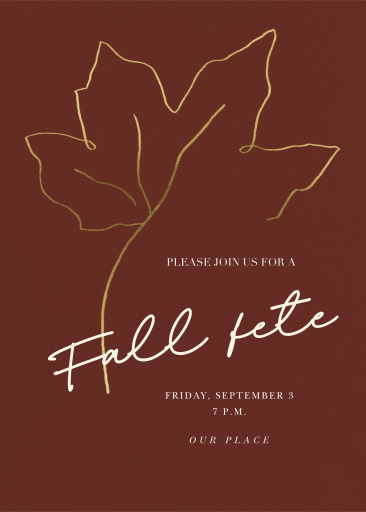 Hint of Fall - Party Invitation by Paperless Post