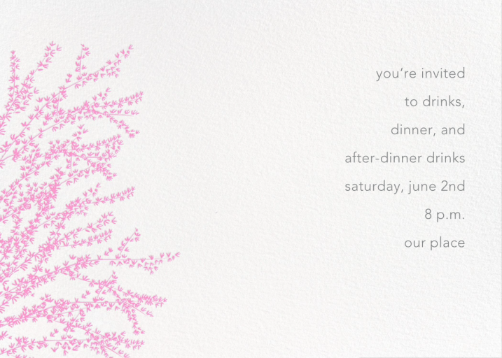 Forsythia Branch (Horizontal) by Paperless Post