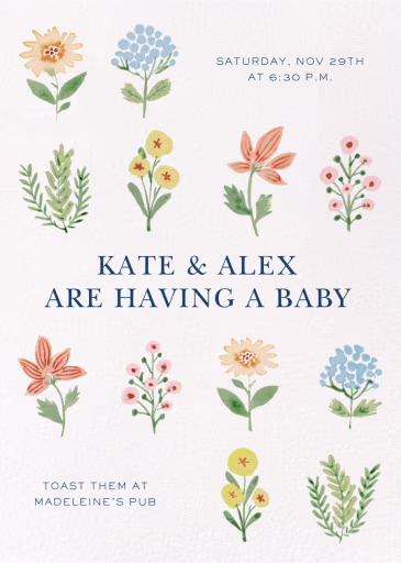 Sweet Flowers - Baby Shower Invitation by Paperless Post