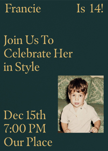 Photo Chic Vintage Birthday Invitation