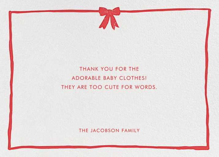 Red Party Bow - Greeting Card by Linda and Harriett