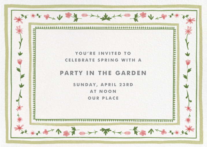 Floral Border - Spring Party Invitation by Paperless Post