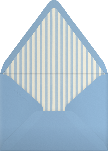 Blue Quilt Baby Shower Invitation Envelope