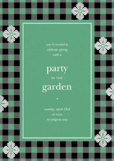 Garden Gingham - Spring Party Invitation by kate spade new york