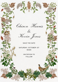 Fall Pheasant - Save the Date by Stephanie Fishwick