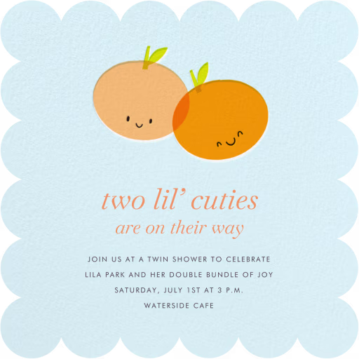 Two Lil' Cuties - Baby Shower Invitation by Hello!Lucky