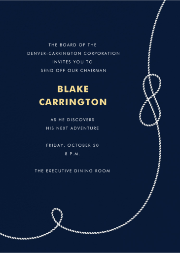 Nautical II - Retirement and Farewell Party Invitation by kate spade new york