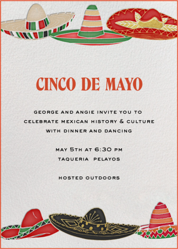 Six Sombreros - Party Invitation by Paperless Post