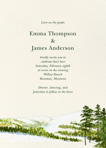 Snow-Capped Clearing - Wedding Invitation by Felix Doolittle