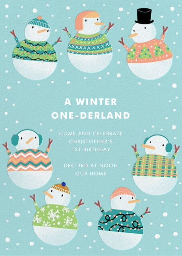 Snow Joy - First Birthday Invitation by Hello!Lucky