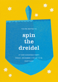 Blue Dreidel by Paperless Post