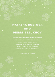 Blossoms on Tulle I Tall - Wedding Invitation by Oscar de la Renta