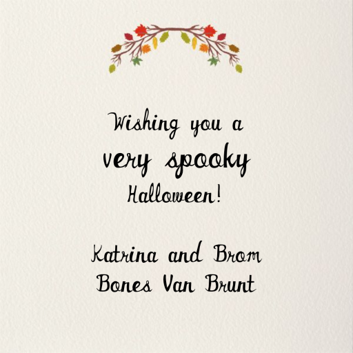 A Folk Tale - Halloween Card by Paperless Post - Back