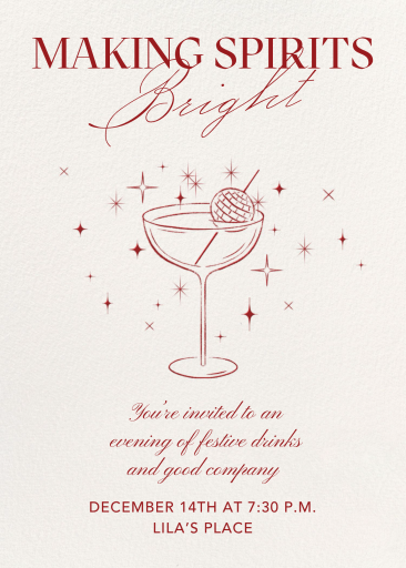 Evening Toast - Holiday Party Invitation by Paperless Post