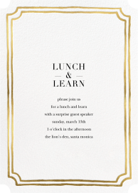 Double Border Indented Corners - Business Dinner Invitation by Sugar Paper