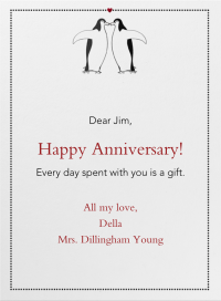 Penguin Love - Anniversary Card by Paperless Post