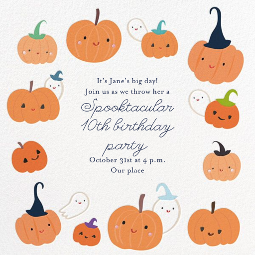 Pumpkin Posse - Birthday Invitation by Little Cube