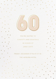 Golden Occasion - 60th Birthday Invitation by Sugar Paper
