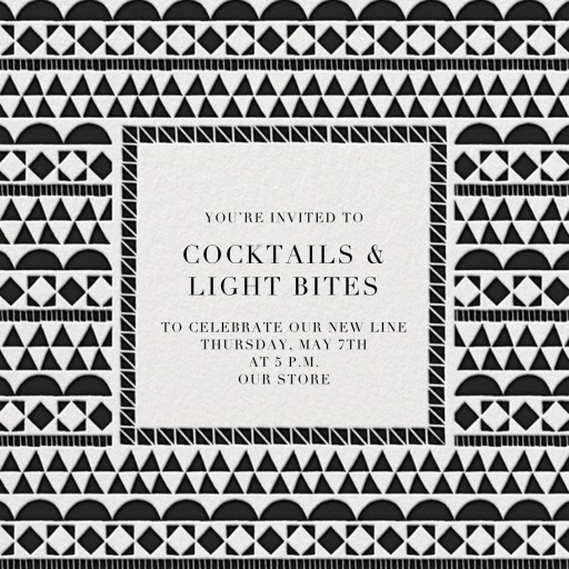Geometric Border - Cocktail Party Invitation by Paperless Post
