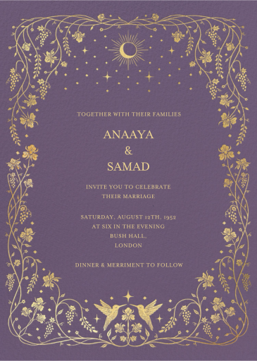 Aranya Border - Wedding Invitation by Chand Sitara