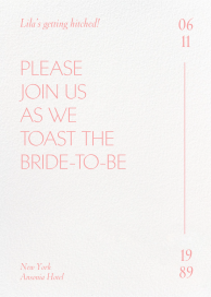 Linear Time - Bridal Shower Invitation by Paperless Post