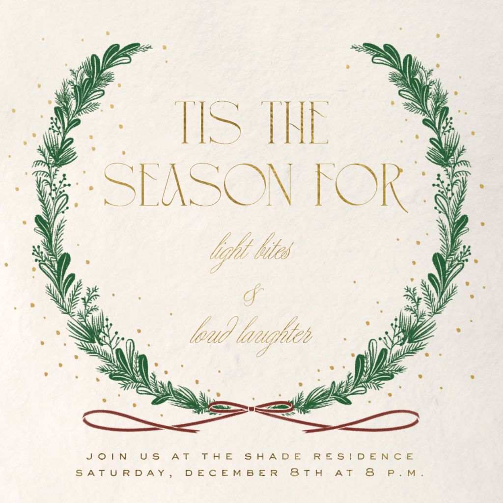 Snowy Sprigs Invitation