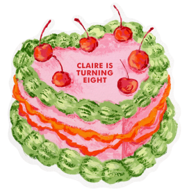 Pink Cherry Cake - Birthday Invitation by Iris + Marie