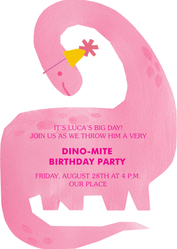 Dino Cutout by Paperless Post - Back