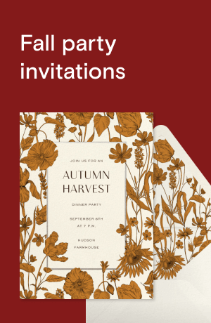 Fall parties invitations