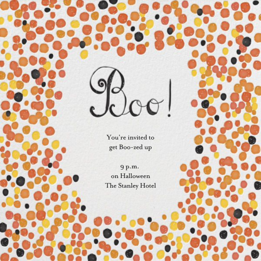 Chocolates for Candy Corns - Invitation by Mr. Boddington's Studio