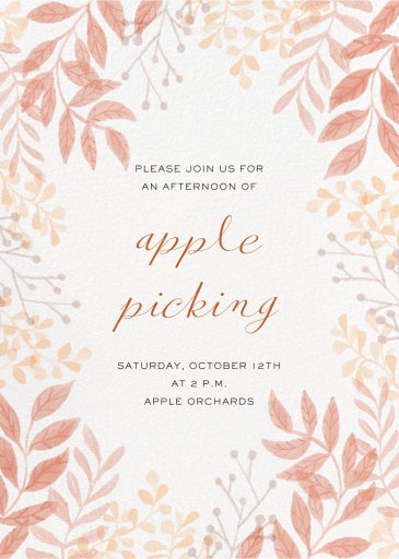 Eucalyptus Branches - Fall Party Invitation by Paperless Post