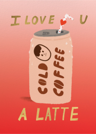 Latte Love - Love and Romance Card by Carolyn Suzuki Studio