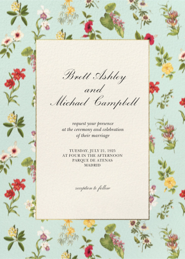 Assorted Florals - Wedding Invitation by Oscar de la Renta