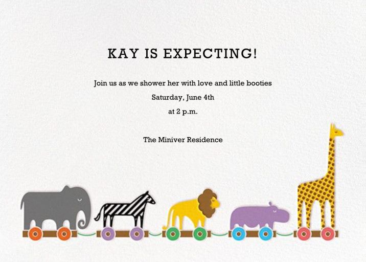 Animal Train by Paperless Post