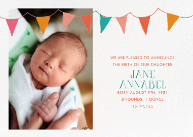 Ticker Tape Baby - Birth Announcement by Mr. Boddington's Studio