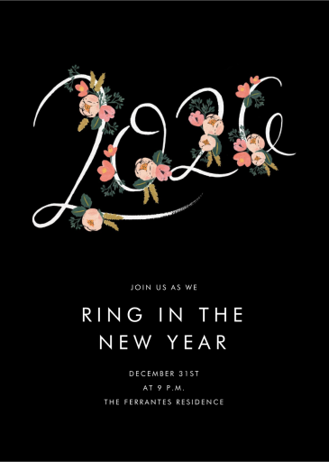 Botanic Year (Tall) - New Year's Eve Invitation by Rifle Paper Co.