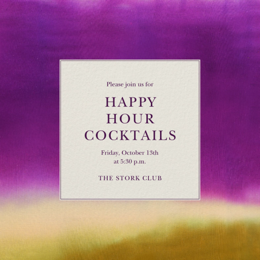 New Hue - Happy Hour Invitation by oscar-de-la-renta