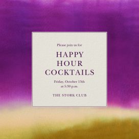 New Hue - Happy Hour Invitation by Oscar de la Renta