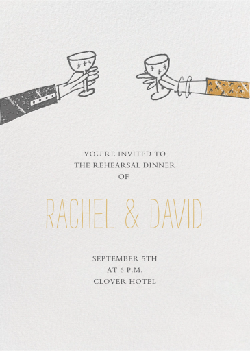 Meet Me at Midnight - Rehearsal Dinner Invitation by Mr. Boddington's Studio