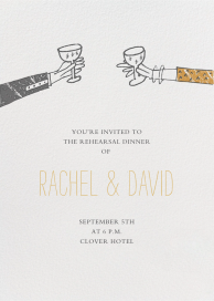 Meet Me at Midnight - Rehearsal Dinner Invitation by Mr. Boddington's Studio