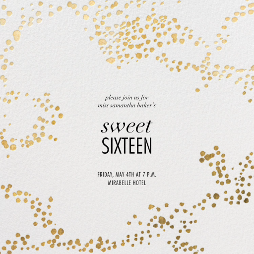 Metallic Paint Splatter - Valentine's Day Invitation by Kelly Wearstler