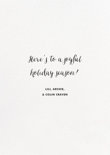 Village Skating (Josie Portillo) - Holiday Card by Red Cap Cards - Back