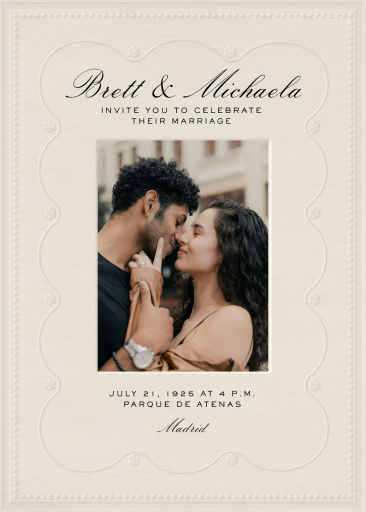Embossed Scallop - Invitation by Paperless Post