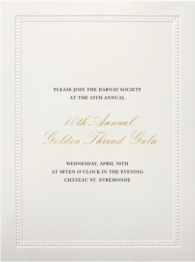 Corinthian Embossed Border - Fundraiser Invitation by Paperless Post