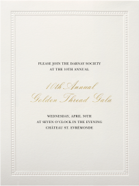 Corinthian Embossed Border - Gala Invitation by Paperless Post